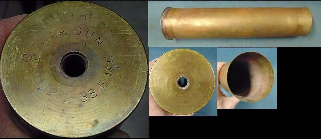 WWII Anti Aircraft Shell Brass 40mm Military Brass Shell Casing 1942 WWII